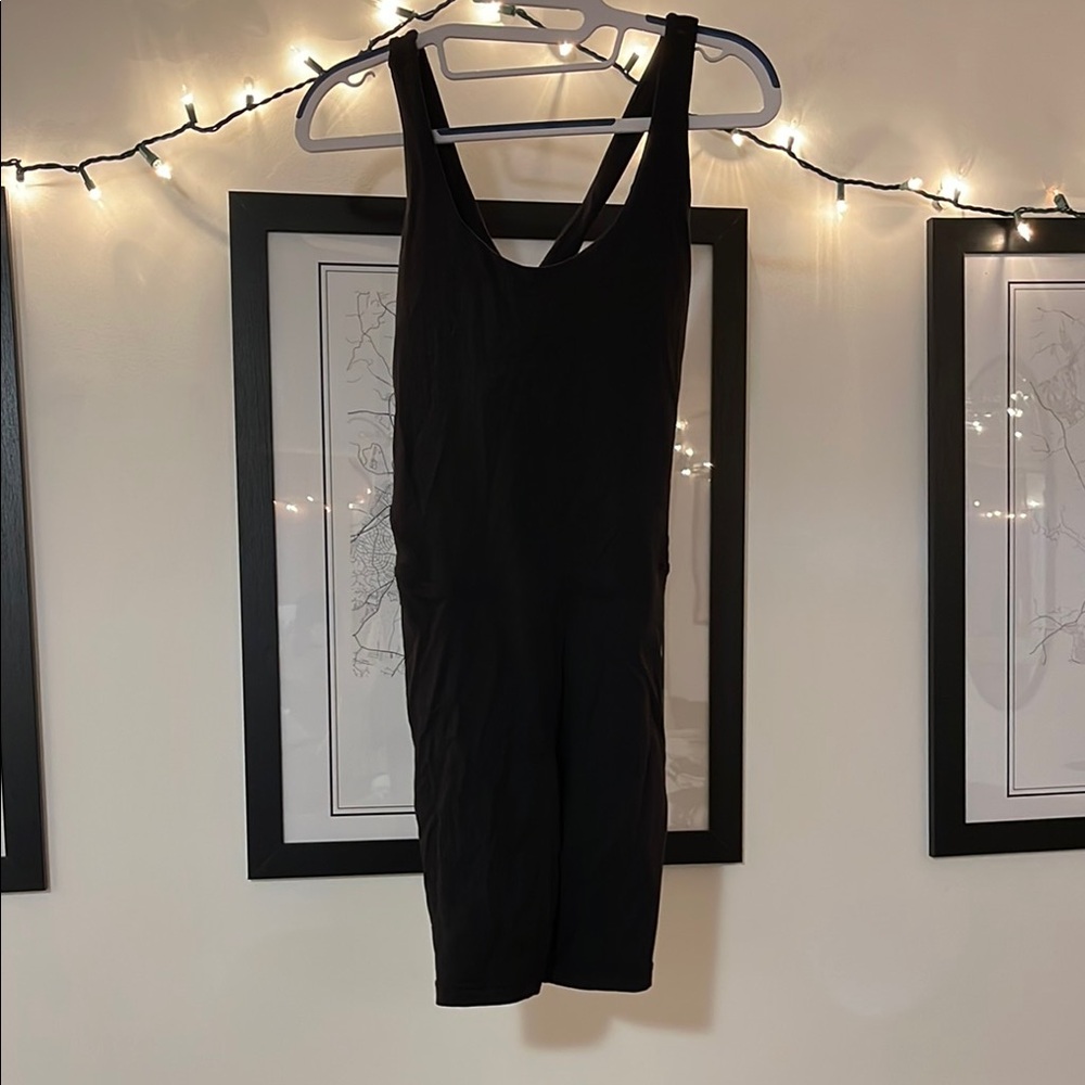 Black Athletic Bodysuit Romper